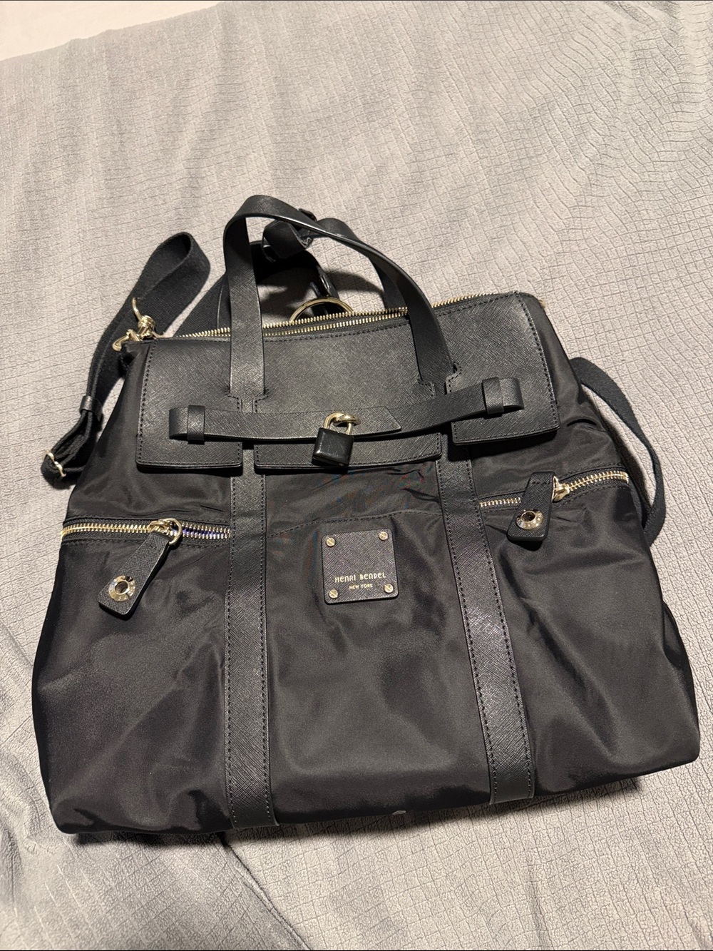 Henry Bendel Black jetsetter tote/backpack